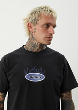 AFENDS Mens Fast Forward - Heavyweight Boxy Tee - Stone Black - Afends mens fast forward   heavyweight boxy tee   stone black