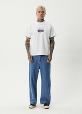 AFENDS Mens Fast Forward - Heavyweight Boxy Tee - White - Afends mens fast forward   heavyweight boxy tee   white