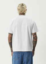 AFENDS Mens Fast Forward - Heavyweight Boxy Tee - White - Afends mens fast forward   heavyweight boxy tee   white