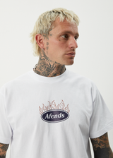 AFENDS Mens Fast Forward - Heavyweight Boxy Tee - White - Afends mens fast forward   heavyweight boxy tee   white