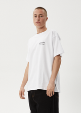 AFENDS Mens Mind Over - Heavyweight Boxy Tee - White - Afends mens mind over   heavyweight boxy tee   white