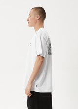 AFENDS Mens Mind Over - Heavyweight Boxy Tee - White - Afends mens mind over   heavyweight boxy tee   white