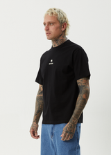 AFENDS Mens Burnin - Retro Tee - Black - Afends mens burnin   retro tee   black