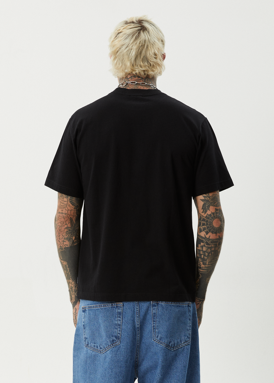 AFENDS Mens Burnin - Retro Tee - Black