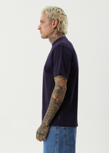 AFENDS Mens Burnin - Retro Tee - Deep Sea - Afends mens burnin   retro tee   deep sea
