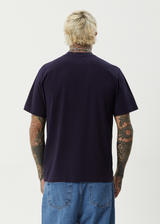 AFENDS Mens Burnin - Retro Tee - Deep Sea - Afends mens burnin   retro tee   deep sea