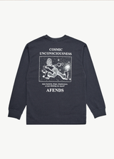 AFENDS Mens Cosmic - Long Sleeve Tee - Charcoal - Afends mens cosmic   long sleeve tee   charcoal