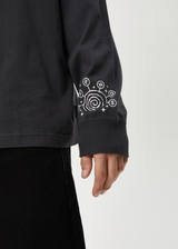 AFENDS Mens Cosmic - Long Sleeve Tee - Charcoal - Afends mens cosmic   long sleeve tee   charcoal