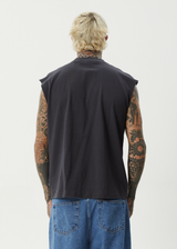 AFENDS Mens Ember - Sleeveless Tee - Charcoal - Afends mens ember   sleeveless tee   charcoal