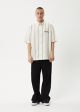 AFENDS Mens Fineline - Short Sleeve Shirt - Limestone - Afends mens fineline   short sleeve shirt   limestone