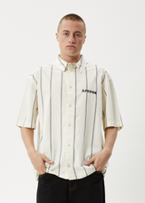 AFENDS Mens Fineline - Short Sleeve Shirt - Limestone - Afends mens fineline   short sleeve shirt   limestone