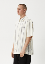 AFENDS Mens Fineline - Short Sleeve Shirt - Limestone - Afends mens fineline   short sleeve shirt   limestone