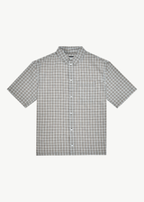 AFENDS Mens Drew - Seersucker Short Sleeve Shirt - Taupe Check - Afends mens drew   seersucker short sleeve shirt   taupe check
