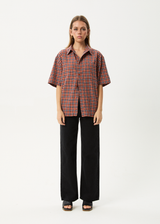 AFENDS Mens Wrecked - Short Sleeve Shirt - Terra - Afends mens wrecked   short sleeve shirt   terra