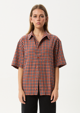 AFENDS Mens Wrecked - Short Sleeve Shirt - Terra - Afends mens wrecked   short sleeve shirt   terra