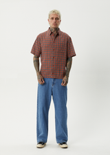 AFENDS Mens Wrecked - Short Sleeve Shirt - Terra - Afends mens wrecked   short sleeve shirt   terra