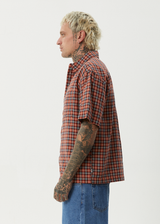 AFENDS Mens Wrecked - Short Sleeve Shirt - Terra - Afends mens wrecked   short sleeve shirt   terra
