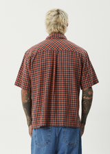 AFENDS Mens Wrecked - Short Sleeve Shirt - Terra - Afends mens wrecked   short sleeve shirt   terra