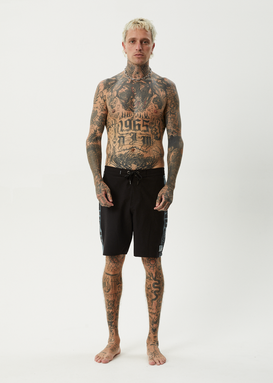 AFENDS Mens Tread - Surf Related Boardshort 20" - Black
