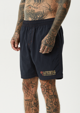 AFENDS Mens Nuts N Bolts - Baywatch Swim Short 18