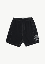 AFENDS Mens Cosmic - Cargo Baywatch Swim Short 18