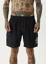 AFENDS Mens Cosmic - Cargo Baywatch Swim Short 18