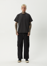 AFENDS Mens Cosmic - Cargo Pant - Black - Afends mens cosmic   cargo pant   black