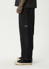 AFENDS Mens Cosmic - Cargo Pant - Black - Afends mens cosmic   cargo pant   black