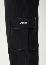 AFENDS Mens Cosmic - Cargo Pant - Black - Afends mens cosmic   cargo pant   black