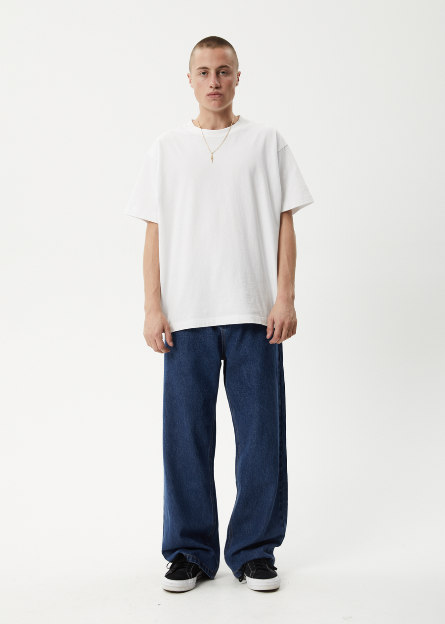 AFENDS Mens Fast Forward - Denim Ultra Baggy Jean - Authentic Blue