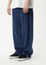 AFENDS Mens Fast Forward - Denim Ultra Baggy Jean - Authentic Blue - Afends mens fast forward   denim ultra baggy jean   authentic blue