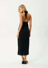 AFENDS Womens Andy - Halter Maxi Dress - Black - Afends womens andy   halter maxi dress   black