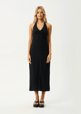AFENDS Womens Andy - Halter Maxi Dress - Black - Afends womens andy   halter maxi dress   black