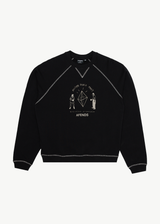 AFENDS Mens Dance Party - Crew Neck Jumper - Black - Afends mens dance party   crew neck jumper   black
