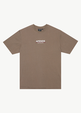 AFENDS Mens Wired - Retro Tee - Fossil - Afends mens wired   retro tee   fossil