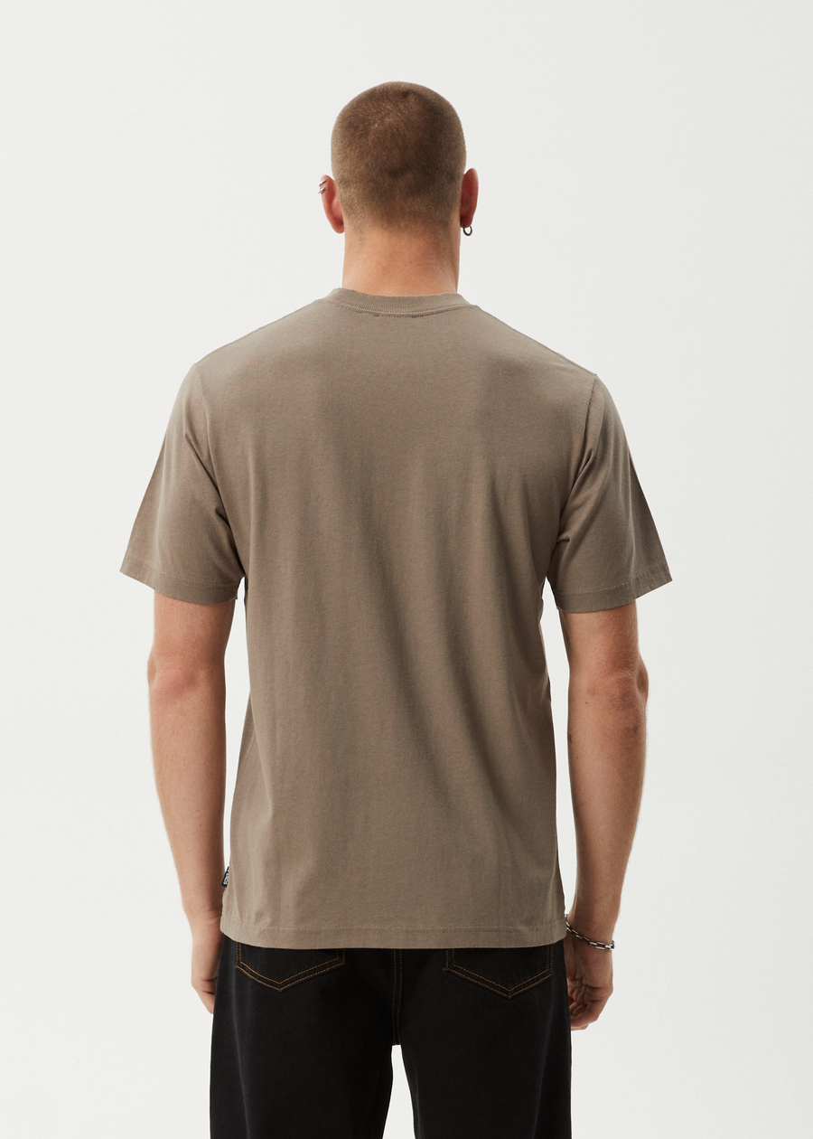 AFENDS Mens Wired - Retro Tee - Fossil