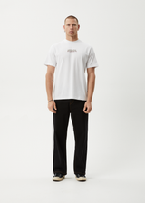 AFENDS Mens Wired - Retro Tee - White - Afends mens wired   retro tee   white