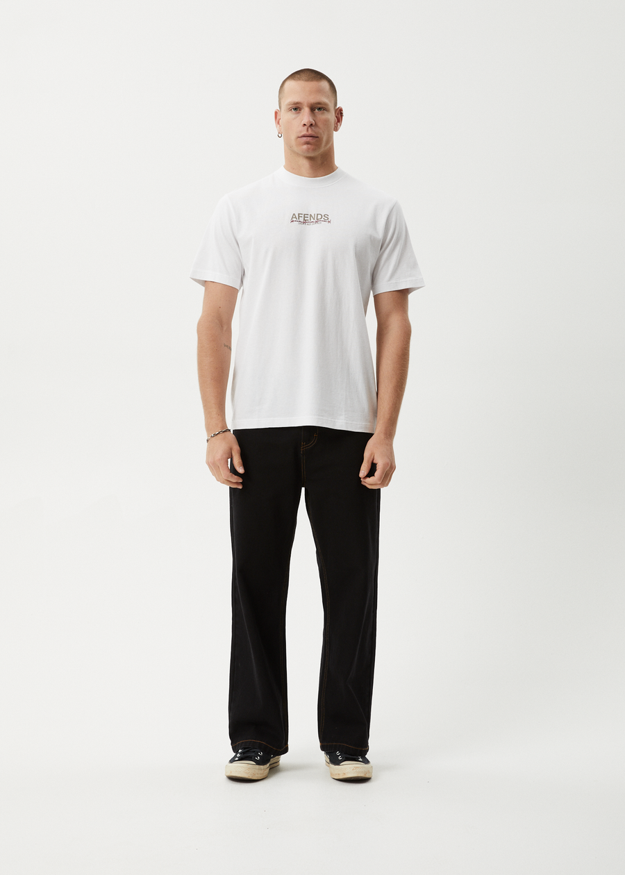 AFENDS Mens Wired - Retro Tee - White