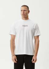 AFENDS Mens Wired - Retro Tee - White - Afends mens wired   retro tee   white