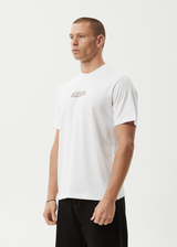 AFENDS Mens Wired - Retro Tee - White - Afends mens wired   retro tee   white