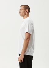AFENDS Mens Wired - Retro Tee - White - Afends mens wired   retro tee   white
