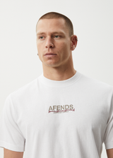 AFENDS Mens Wired - Retro Tee - White - Afends mens wired   retro tee   white