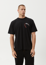 AFENDS Mens Surf Or Fly - Boxy Tee - Black - Afends mens surf or fly   boxy tee   black