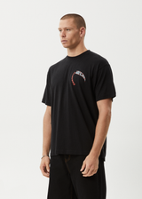 AFENDS Mens Surf Or Fly - Boxy Tee - Black - Afends mens surf or fly   boxy tee   black