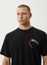 AFENDS Mens Surf Or Fly - Boxy Tee - Black - Afends mens surf or fly   boxy tee   black