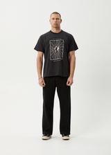 AFENDS Mens World Wide - Boxy Tee - Stone Black - Afends mens world wide   boxy tee   stone black