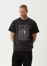 AFENDS Mens World Wide - Boxy Tee - Stone Black - Afends mens world wide   boxy tee   stone black