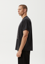 AFENDS Mens World Wide - Boxy Tee - Stone Black - Afends mens world wide   boxy tee   stone black
