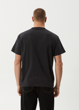 AFENDS Mens World Wide - Boxy Tee - Stone Black - Afends mens world wide   boxy tee   stone black