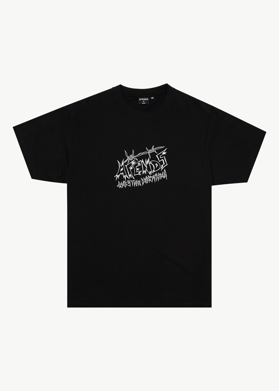 AFENDS Mens Moments - Boxy Tee - Black